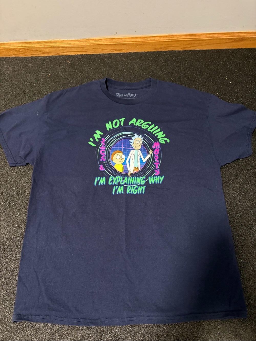 Rick and Morty Navy Graphic Tee